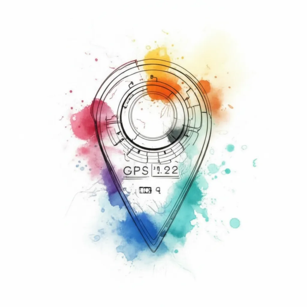 Watercolor GPS Coordinates Tattoo Design Watercolor GPS Coordinates Tattoo Design