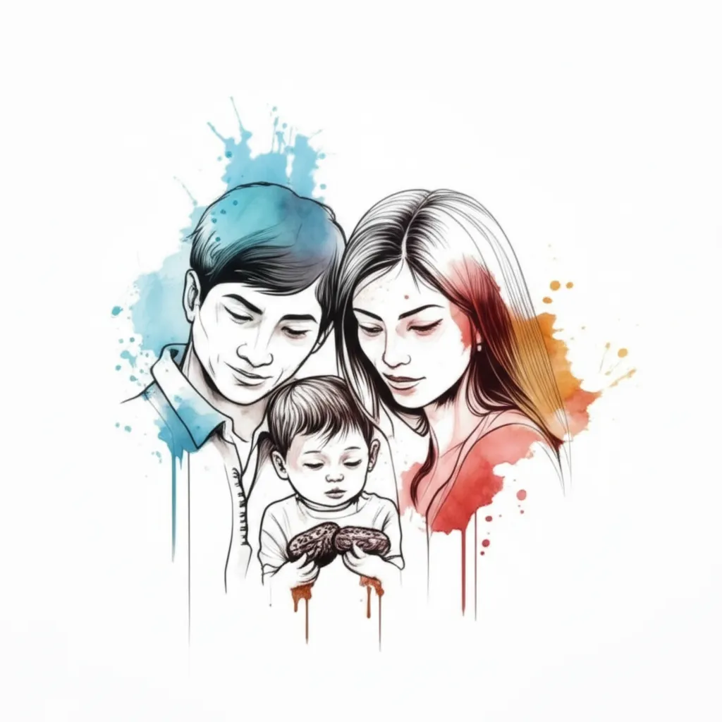 Watercolor Filipino Family Memorial Tattoo Design Watercolor Filipino Family Memorial Tattoo Design
