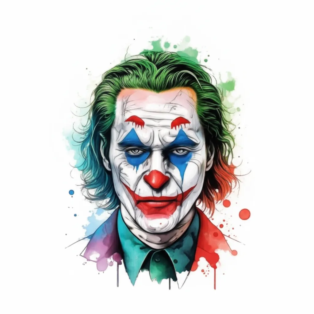 Watercolor Joker Tattoo: A Unique Puerto Rican Twist Watercolor Joker Tattoo: A Unique Puerto Rican Twist