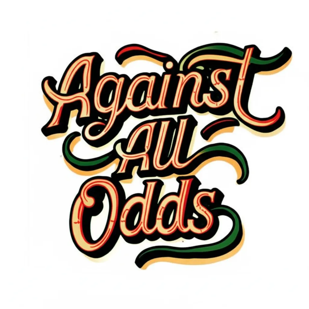 Against All Odds Bubble Letter Tattoo - American Traditional Style