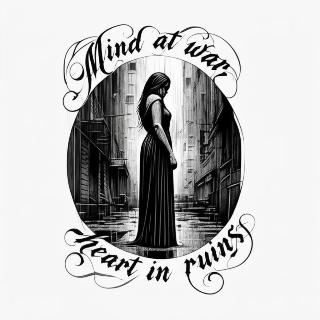 Mind at War, Heart in Ruins: Illustrative Tattoo Design