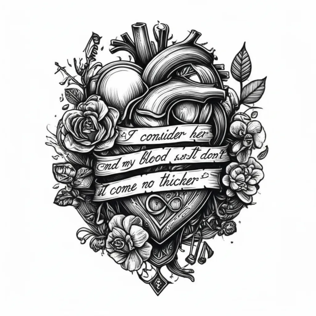 Illustrative Tattoo Design: Hearts, Flowers, Music, Infinity & Sisterhood Illustrative Tattoo Design: Hearts, Flowers, Music, Infinity & Sisterhood