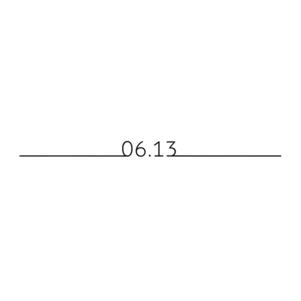Minimalist 06.13 Date Tattoo Design