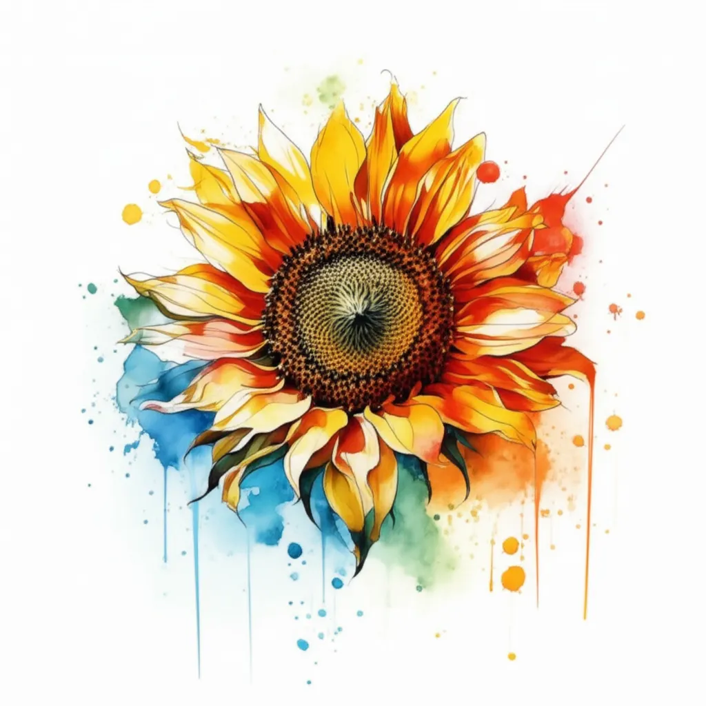 Watercolor Sunflower Tattoo Design Ideas Watercolor Sunflower Tattoo Design Ideas