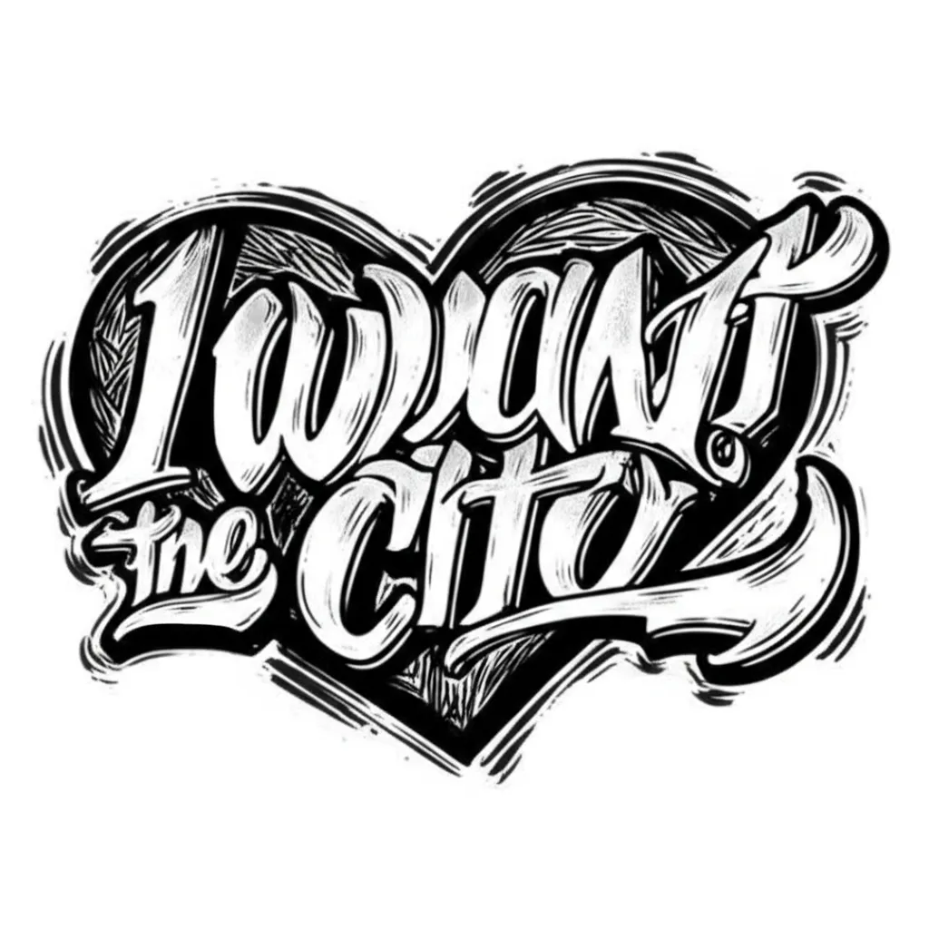 Graffiti Heartbeat Tattoo with the Name Cito