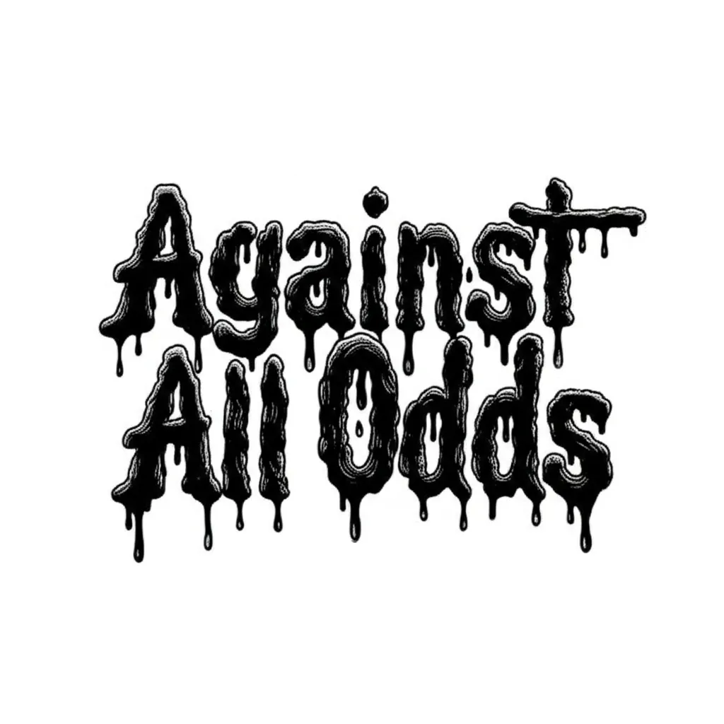 Against All Odds Blackwork Tattoo Design