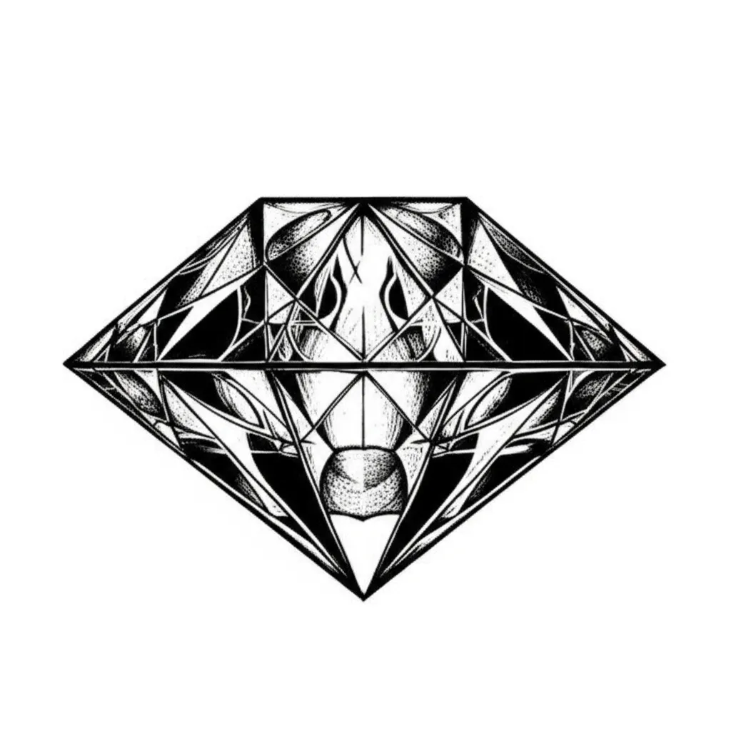 Gothic Diamond Tattoo Design Ideas