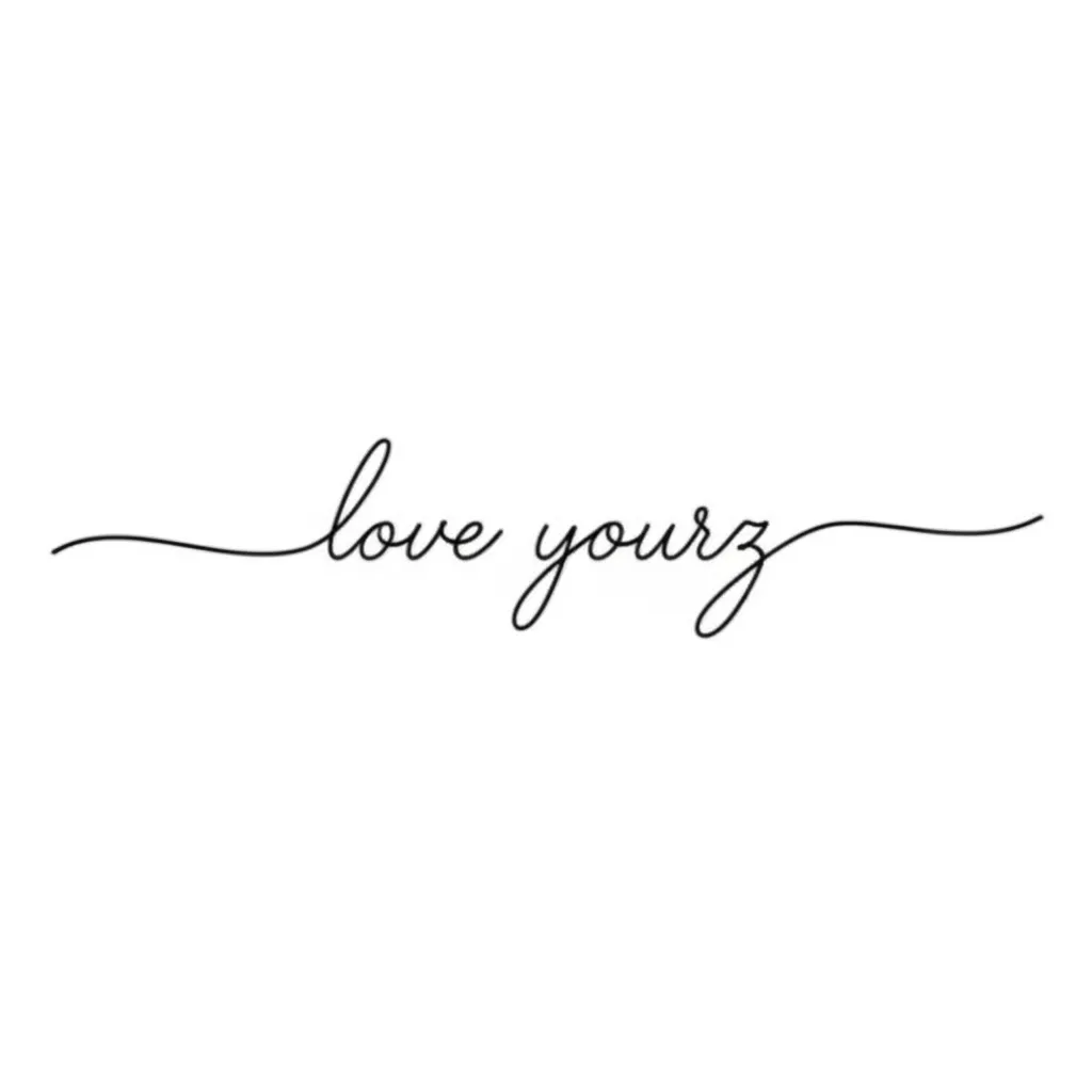 Love Yourz Fine Line Tattoo Design