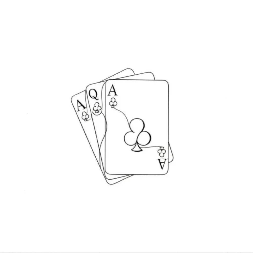 Minimalist Four Aces Tattoo Design