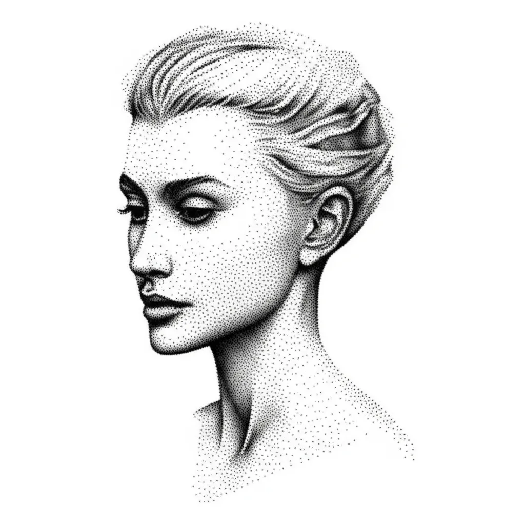Feminine Dotwork Tattoo Design: Astrology Inspired Feminine Dotwork Tattoo Design: Astrology Inspired