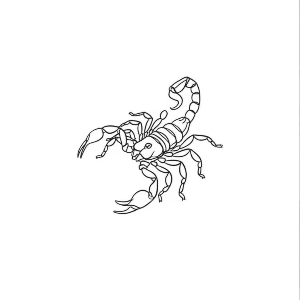Minimalist Black Scorpion Tattoo Design Minimalist Black Scorpion Tattoo Design