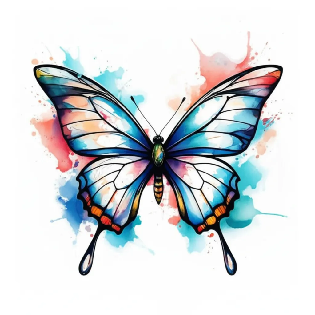 Watercolor Butterfly Tattoo: A Beautiful and Delicate Design
