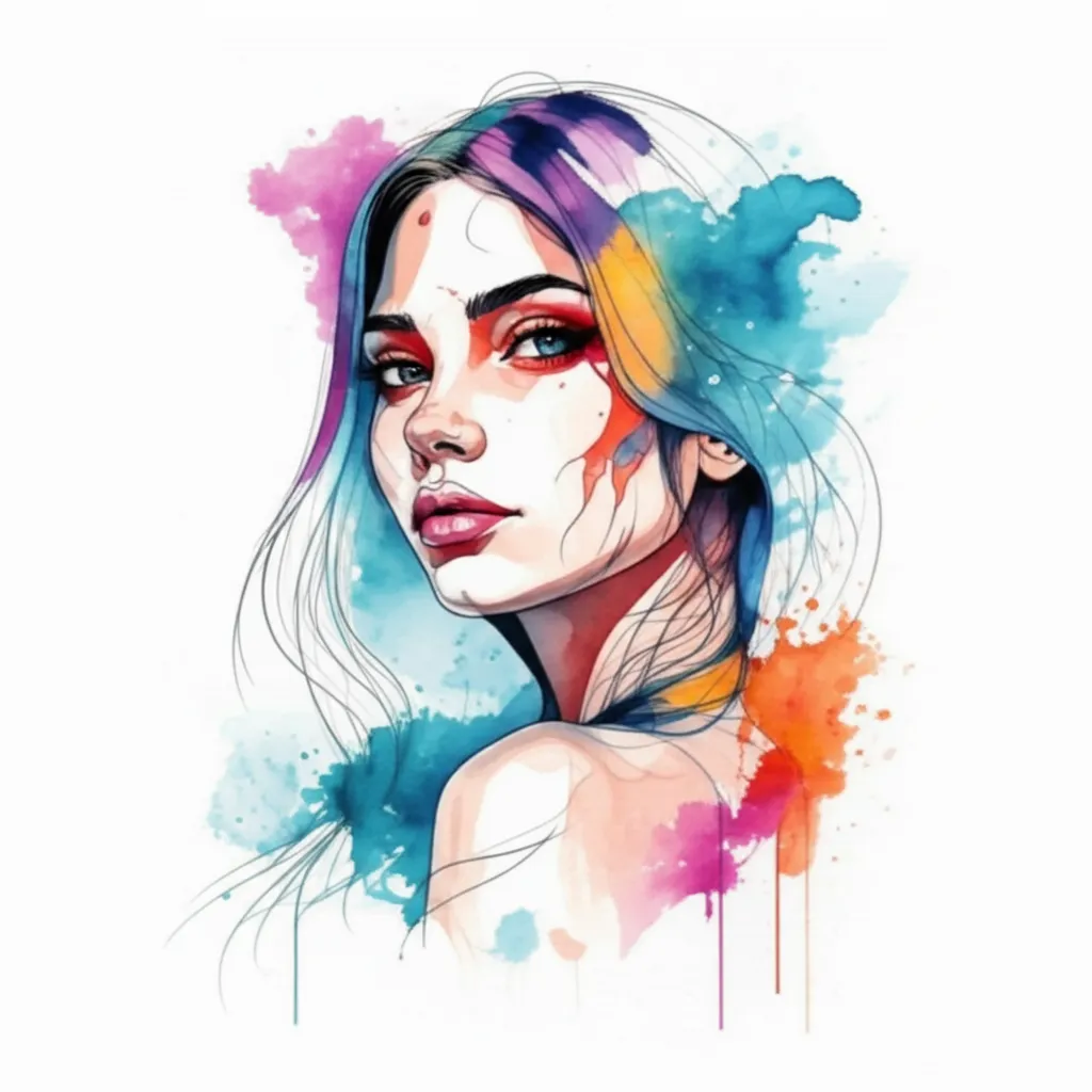 Watercolor Extssy Model Tattoo Design in Cursive Letters