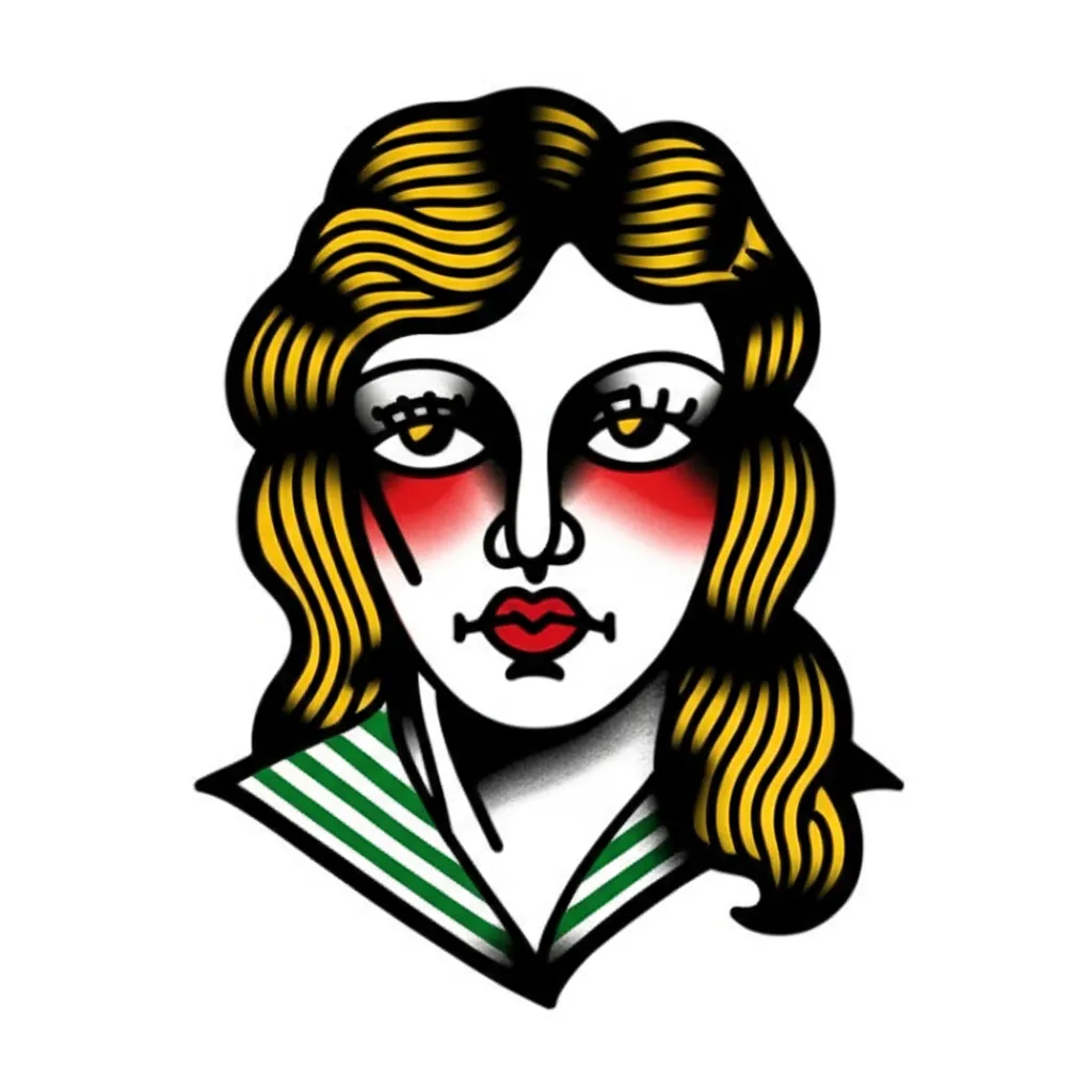 American Traditional Sara Tattoo Design American Traditional Sara Tattoo Design