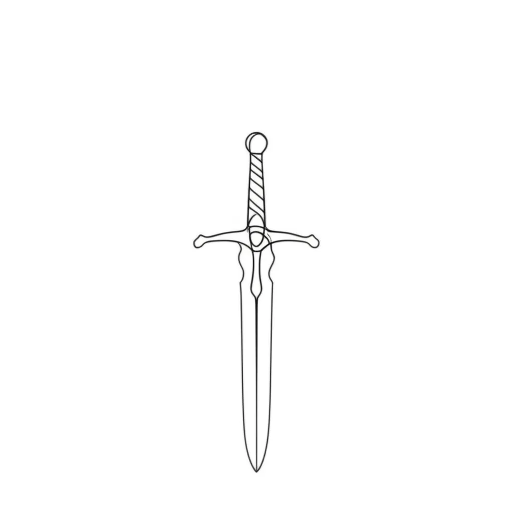 Minimalist Warrior Sword Tattoo: Feminist Symbolism Minimalist Warrior Sword Tattoo: Feminist Symbolism