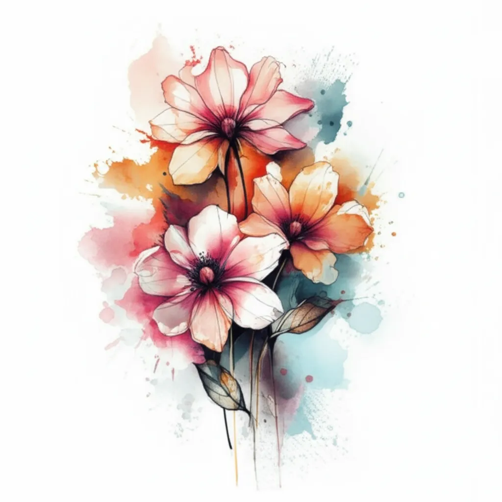 Watercolor Flower Sleeve Tattoo with Bible Verse - Beautiful Floral Tattoo Design Watercolor Flower Sleeve Tattoo with Bible Verse - Beautiful Floral Tattoo Design