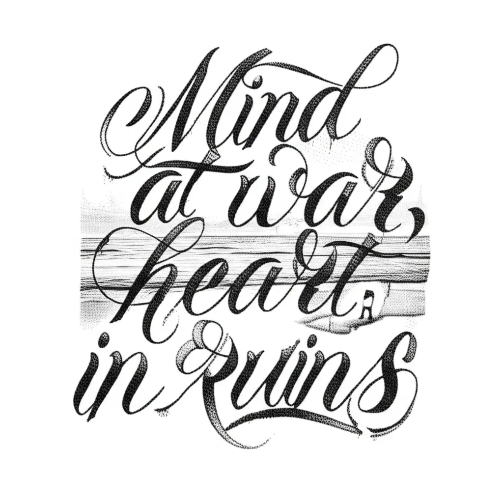 Mind at War, Heart in Ruins Beach Sunset Dotwork Tattoo Mind at War, Heart in Ruins Beach Sunset Dotwork Tattoo
