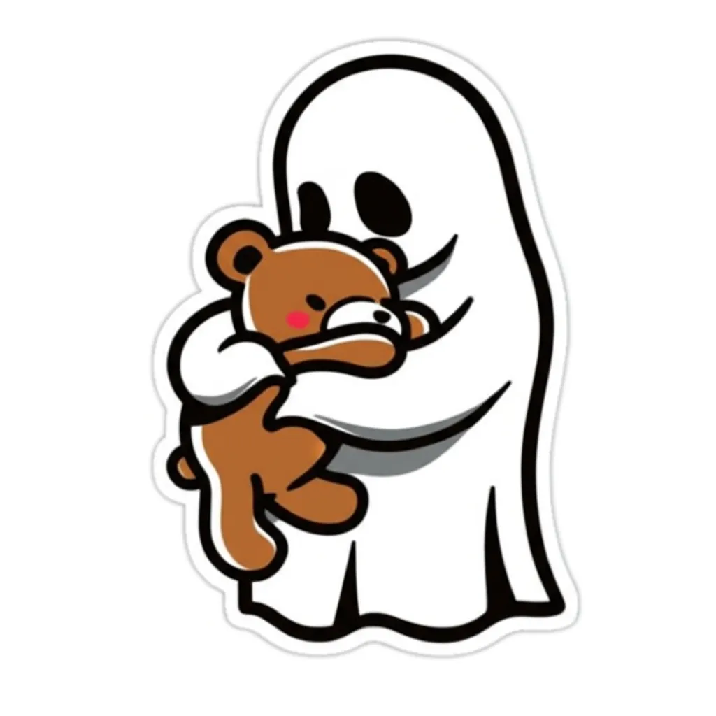 Anime Ghost Holding Bear Snuggles Tattoo Idea Anime Ghost Holding Bear Snuggles Tattoo Idea