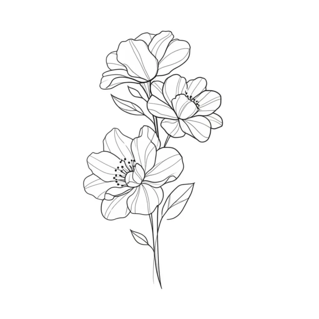 Minimalist Sagittarius and Taurus Zodiac Flowers Tattoo Design Minimalist Sagittarius and Taurus Zodiac Flowers Tattoo Design