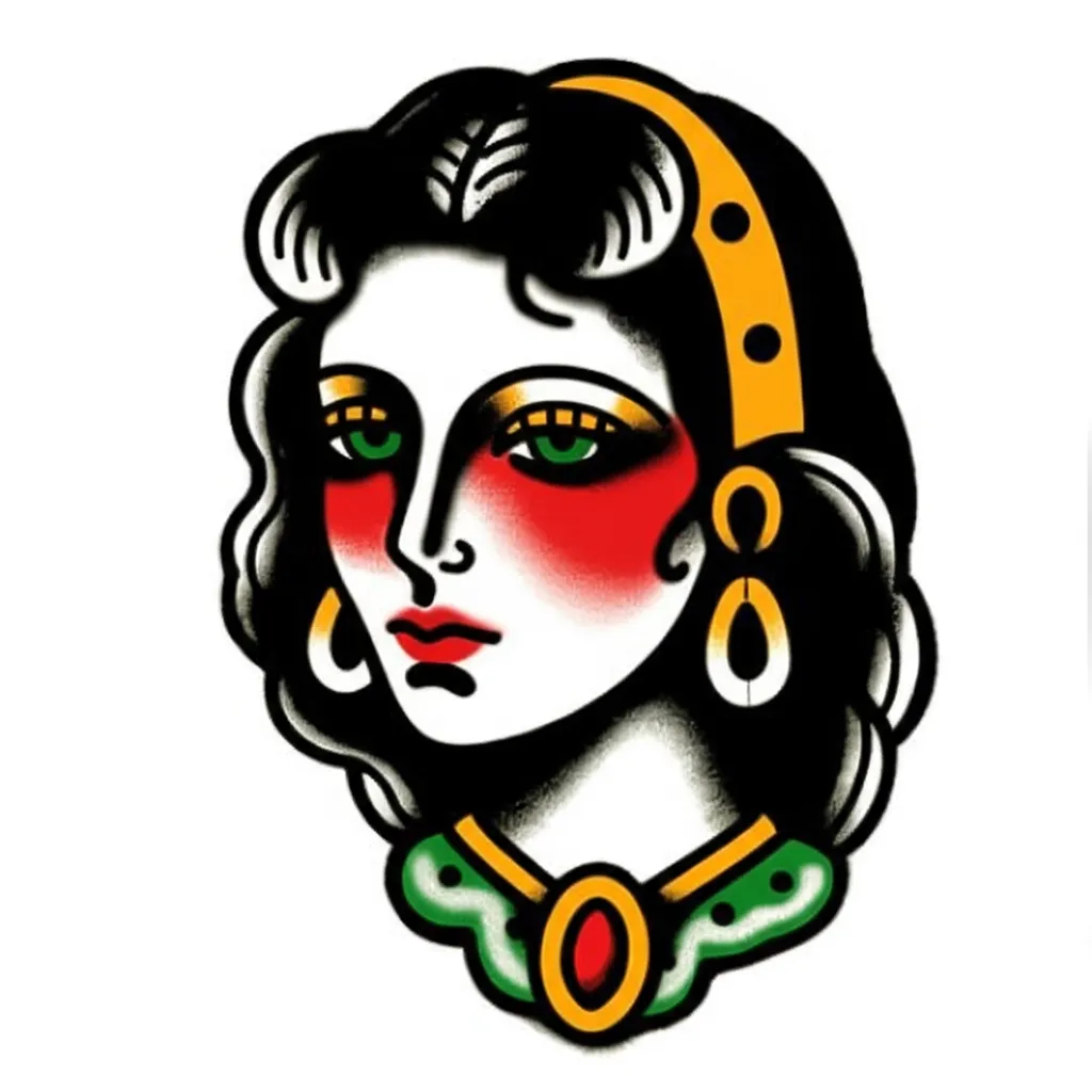 American Traditional Elizabeth Tattoo Design American Traditional Elizabeth Tattoo Design