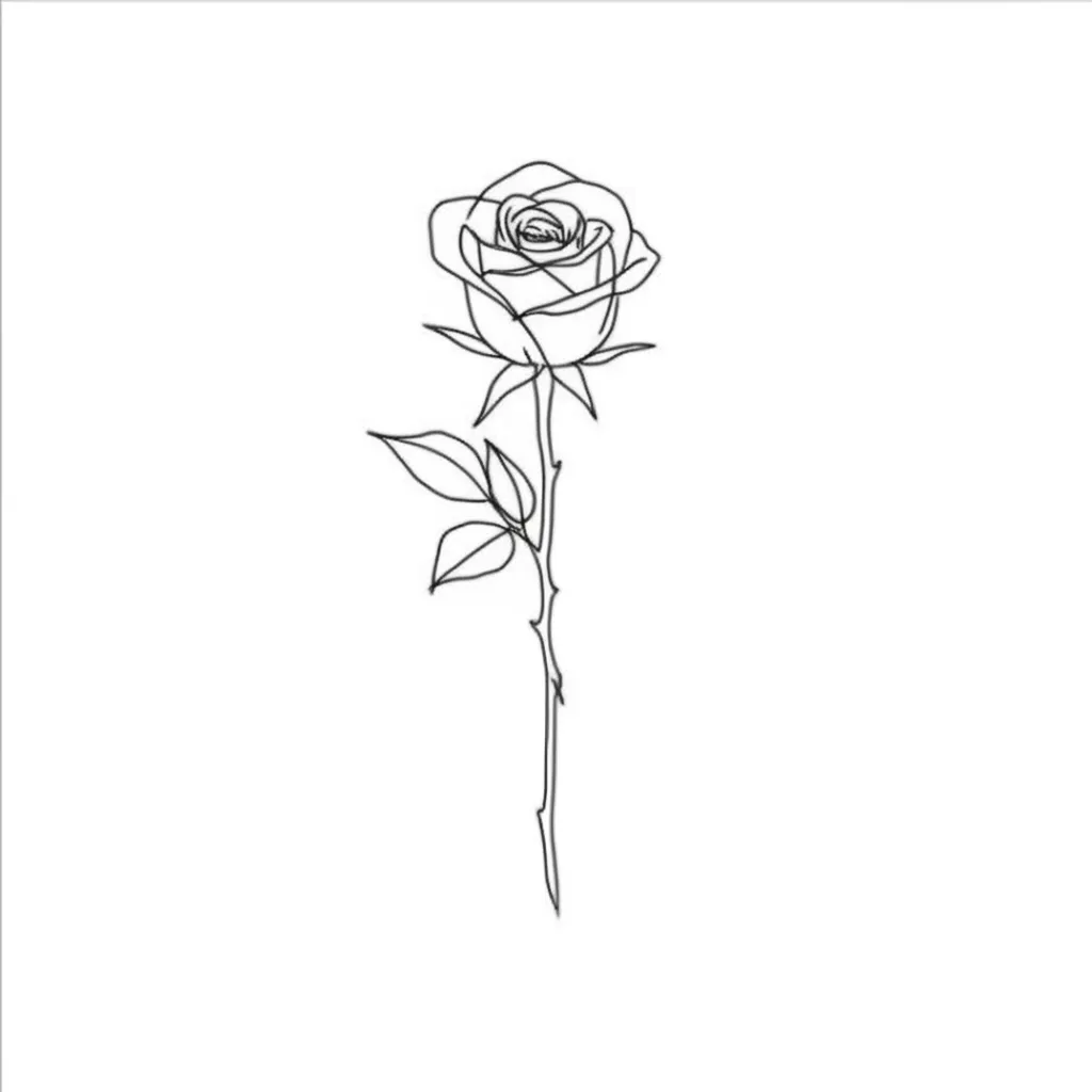 Minimalist Rose Tattoo: Simple and Elegant Design Ideas