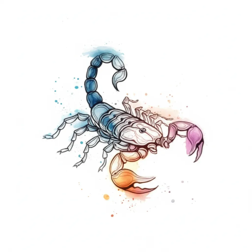 Watercolor Scorpio Tattoo Design Watercolor Scorpio Tattoo Design