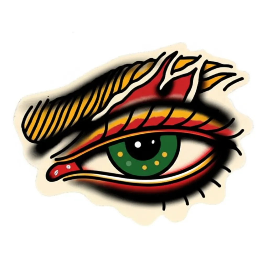 American Traditional Torn Eye Tattoo Design American Traditional Torn Eye Tattoo Design