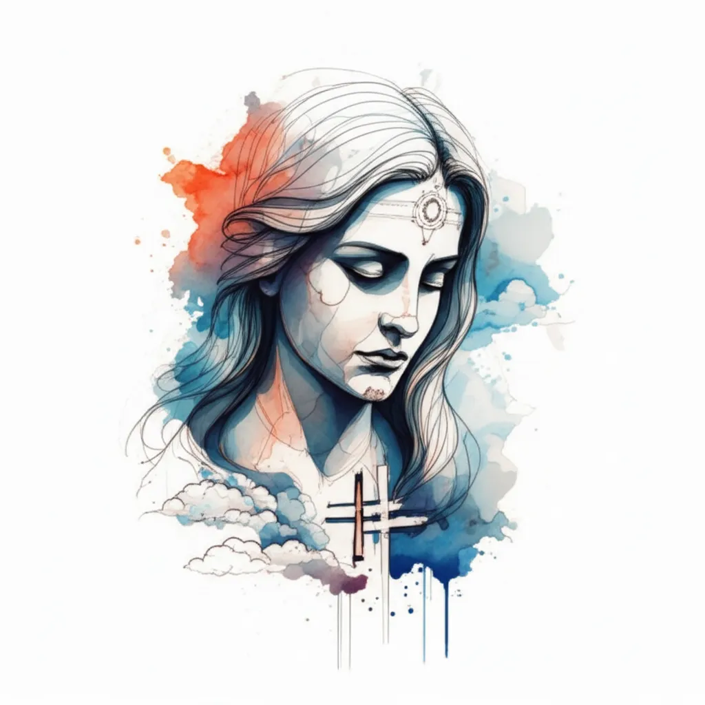 Watercolor Tattoo Design: God, Life, and the Forced Choice of Existence