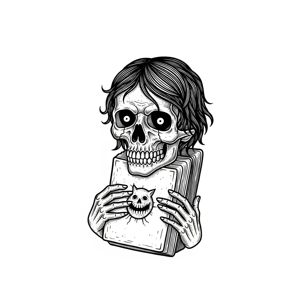 Small Gothic Skull Tattoo Idea Perfect for Teens