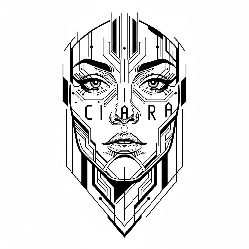 Ciara Cyber Sigilism Tattoo Design
