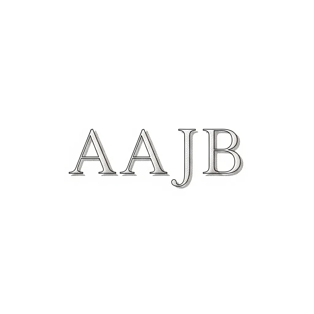 Fine Line Tattoo with Initials A A J B